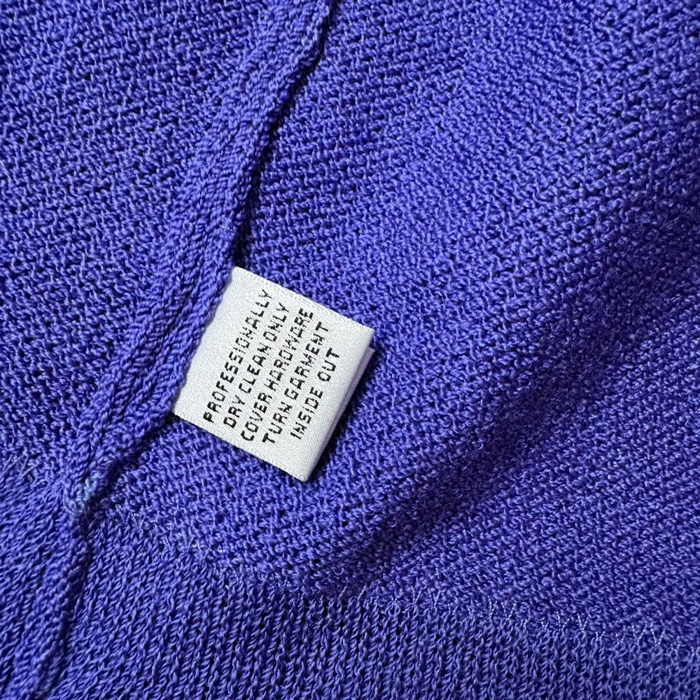 St John Santana knit cardigan jacket, purple/ blue, old money, preppy, sz 12 - Picture 9 of 9